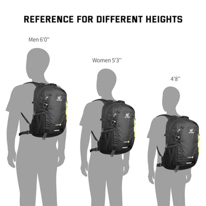 SKYSPER Small Hiking Backpack, 20L Lightweight Travel Backpacks Hiking Daypack for Women Men - color: Lantc20-black, size: 20l
