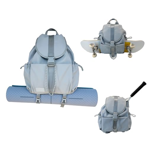 EKE Gym Yoga Tennis Backpack Sport Gift Versatile for Travel Commuting Swim Skateboard Badminton Casual Waterproof Women Men - color: Macaron Blue, size: Small 15in