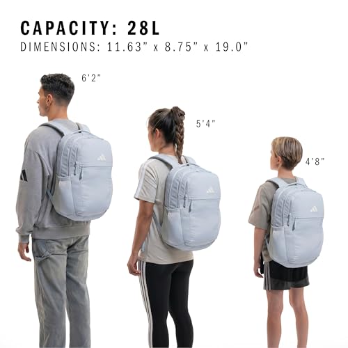 adidas PHNM Backpack for Laptop, School and Travel, 28L - color: Crystal Sky Blue/Off White