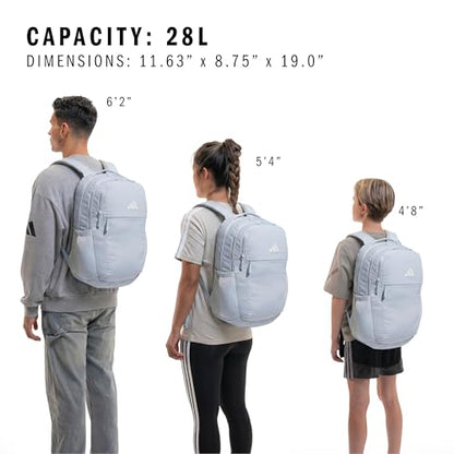 adidas PHNM Backpack for Laptop, School and Travel, 28L - color: Crystal Sky Blue/Off White