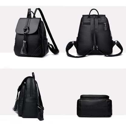 Women's Travel Backpack Leather Tassel Backpack Adjustable Shoulder Straps Casual Daypack Durable Bag Work Commute (Purple) - color: Purple