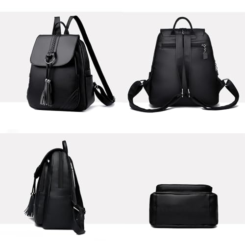 Women's Travel Backpack Leather Tassel Backpack Adjustable Shoulder Straps Casual Daypack Durable Bag Work Commute (Red) - color: Red