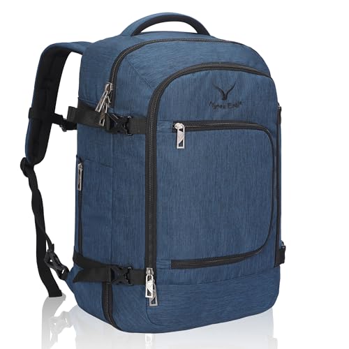 Hynes Eagle Travel Backpack 40L Flight Approved Carry on Backpack Men Large Cabin Weekender Laptop Backpack Women 15.6 inches - color: Blue 2024