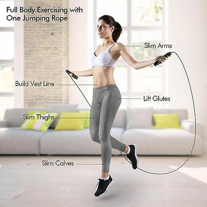 Jump Rope, Rapid Speed Jumping Rope Cable with Ball Bearings for Women, Men, and Kids, Adjustable Steel Jump Rope with Foam Handles for Home Gym Exercise Fitness Workout Equipment & Slim Body - color: Green & Black