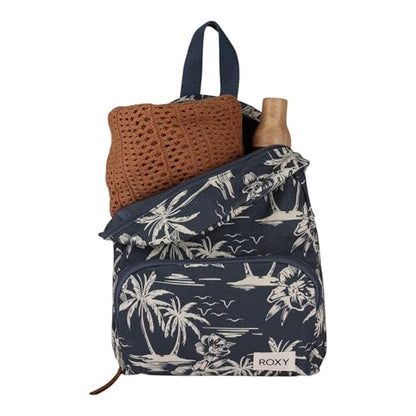 Roxy Women's Always Core Backpack | Travel | Everyday Carry | Beach | Polyester | 8L Capacity - Vaca Vibes Indigo - color: Vaca Vibes Indigo