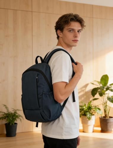 Men Women Casual Backpacks Bags Unisex Daypacks Durable Oxford Fabric Backpacks for Daily Travel Work Fitness Hiking Cycling (Black) - color: Black