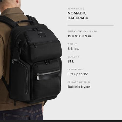 TUMI Alpha Bravo Nomadic Backpack, 18.8", Black - color: Black