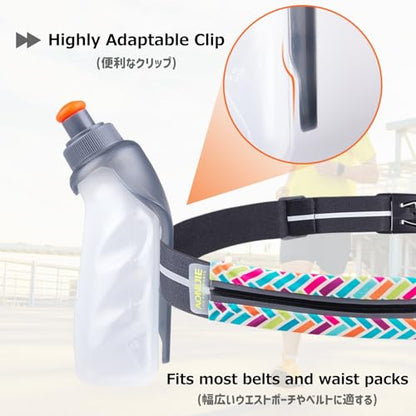 Azarxis Running Water Bottles Flask BPA Free Leakproof Hydration Vest Packs Waist Belt Replacement for Triathlon Marathon Hiking Cycling Climbing Runner - color: #1 250ml / 8.5oz