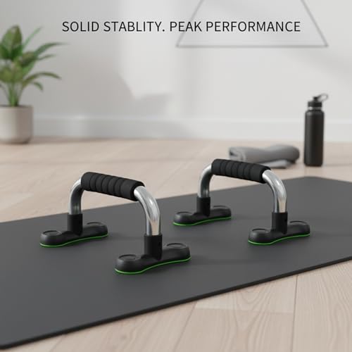 Push-Up Stands H-Shape Steel Frame with Foam Grips for Home Gym Strength Training (1 Pair)