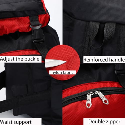 Lawaia 70L Hiking Backpack Rucking Camping Lightweight Backpacking Outdoor Travel Bag Trekking Back Pack Large Capacity Backpacks Climbing Trail Backpack for Men Women- Dark Blue - color: Dark Blue
