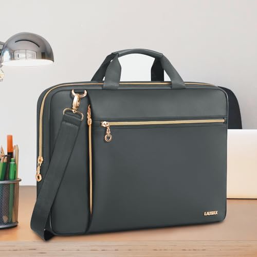 Laptop Case Bag Women Men Computer Sleeve Compatible with MacBook/Dell/HP/Acer/ASUS/LG, Waterproof Shoulder Carrying Briefcase, Grey, 17-17.3 Inch - color: Heather Grey, size: 17.3 inch