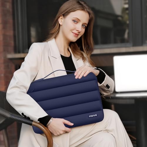 MOSISO Compatible with MacBook Air 15 inch Case M5 2026 M4 2025 M3 2024 M2 2023 A3448 A3241 A3114 A2941, Plastic Hard Shell Case&Puffy Sleeve Bag&Keyboard Skin&Webcam Cover&Screen Film, Navy Blue - color: Navy Blue