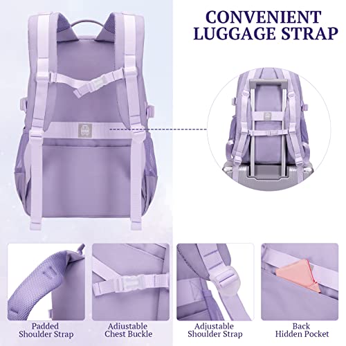 Lanola Backpack for Men Women Classic Water-resistant Lightweight Travel School Backpack Casual Daypack Laptop Backpack Fit 15.6 Inch - Beige - color: Rainbow Zipper-beige