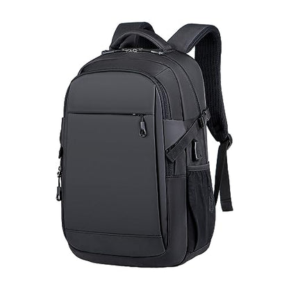 Kamlui Travel Laptop Backpack for Men - Fits up to 15.6-inch Laptops, Computer Bag, Large Capacity Business Backpack with Multiple Compartments, Black - color: Black-263