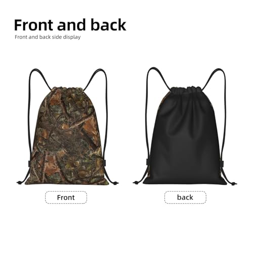 Gianlaima Camo Green Forest Drawstring Backpack Sport Gym Sack For Men Women - color: Black24