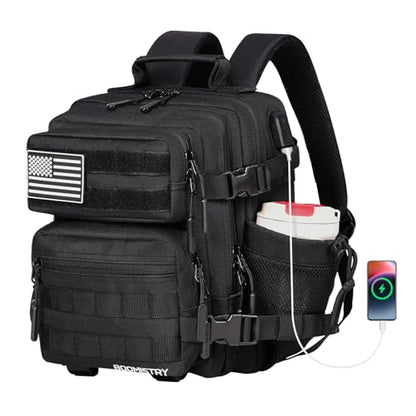 Boomistry 15L Mini Tactical Backpack Small Tactical Backpack for Men and Women, Military Backpack for Gym, Hiking, Daily (Black-15L) - color: Black-15l