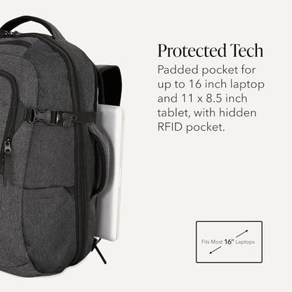 SwissGear Hybrid 45L Travel Backpack, Fits 17 inch Laptop, Men's and Women's, Heather Grey - color: Heather Grey, size: 45L