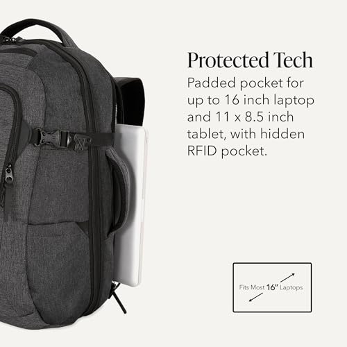SwissGear Hybrid 45L Travel Backpack, Fits 17 inch Laptop, Men's and Women's, Heather Grey - color: Heather Grey, size: 45L