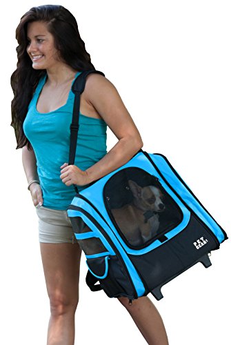 Pet Gear I-GO2 Roller Backpack, Large Traveler, Sky