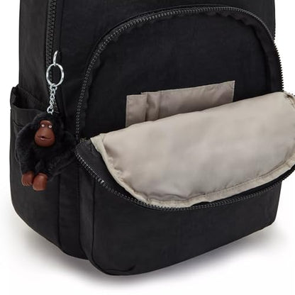 Kipling Women's Seoul 15" Laptop Backpack, Durable, Roomy with Padded Shoulder Straps, Built-In Protective Sleeve - color: True Black 2, size: 12.75''L x 17.25''H x 8''D