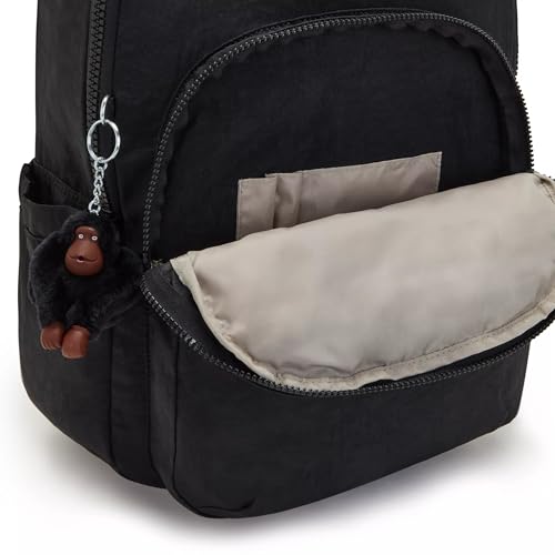 Kipling Women's Seoul 15" Laptop Backpack, Durable, Roomy with Padded Shoulder Straps, Built-In Protective Sleeve - color: True Black 2, size: 12.75''L x 17.25''H x 8''D