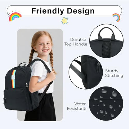 CAMTOP School Backpack for Girls, 15.6 Inch Teen Girls Casual Backpack High Middle School Daypack Women Daily Travel Laptop Bag - color: Black, size: 16Inch-Teen