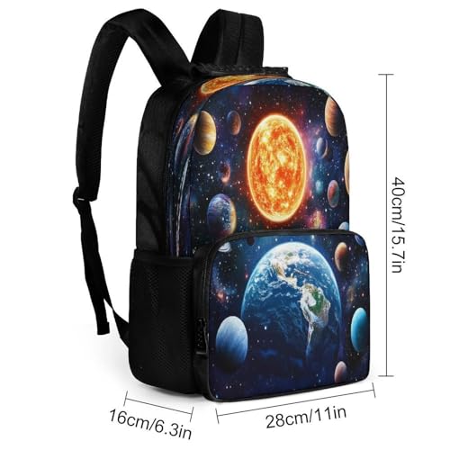 Supdreamc Rucksacks Lightweight Multipurpose Anti-Theft Trippy Outer Space Planet Art Shoulder Bag Big Capacity Traveling Camping Backpack With Side Pockets - color: Pattern 434