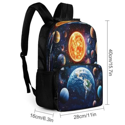 Supdreamc Rucksacks Lightweight Multipurpose Anti-Theft Trippy Outer Space Planet Art Shoulder Bag Big Capacity Traveling Camping Backpack With Side Pockets - color: Pattern 434