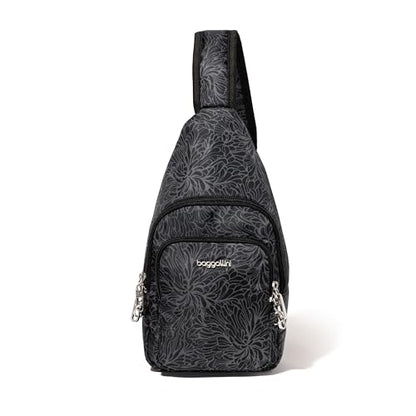 Baggallini Securtex Anti-Theft Daytripper Sling - color: Midnight Blossom