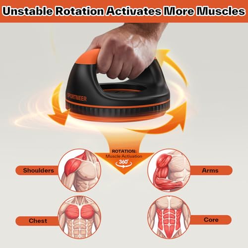Sportneer Adjustable Doorway Pull Up Bar Bundle with Rotating Push Up Bar Handles for Home Gym Workout