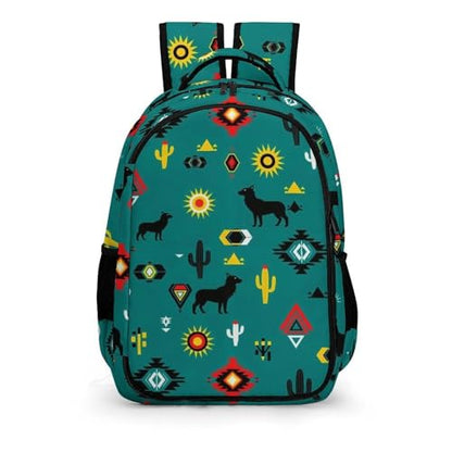 Casual Lightweight Laptop Backpack Southwestern Native American, Cute Travel Daypack with Tumbler Holder for College Nurse Teacher Work Commute - color: Pattern (268)