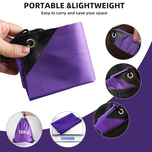 Drawstring Backpacks,10 Pack — Lightweight Drawstring Bags, Gym Sack for Sports, Daily Use & Travel (10, Purple) - color: Purple