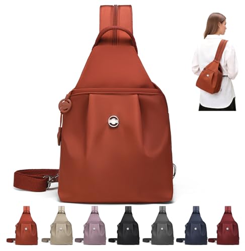 3 in 1 Anti Theft Travel Tote Bag, Convertible Capacity Backpack Purse, Lightweight Sling Bag for Women's Commute & Outdoor (Orange) - color: Orange