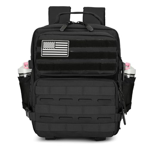 9L Mini Tactical Backpack for Men and Women Tactical Backpack Small for Hiking Small Tactical Bag Fitness Pack - color: Black