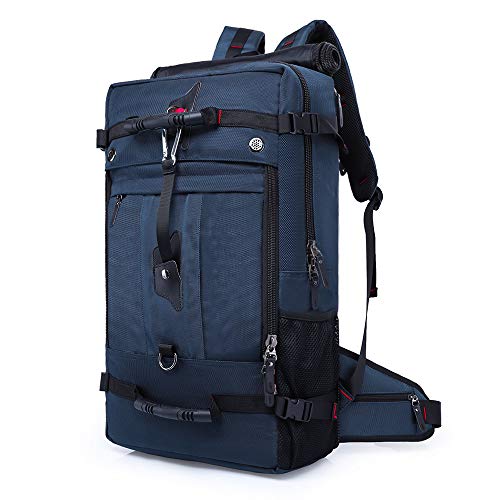 KAKA Travel Backpack, Carry On Backpack Durable Convertible Duffle Bag Fit for 15.6 Inch Laptop for Men and Women(Medium 35L) - color: Blue, size: 22.5inch