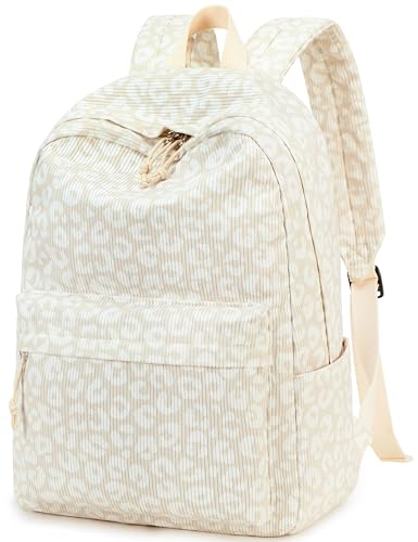 LEDAOU School Backpack for Teen Girls Elementary Middle School Bookbag Kids Backpacks Women Laptop Backpack Travel Daypack - color: Leopard Print