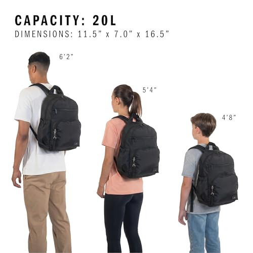 adidas Weekender Backpack – Small Lightweight Everyday Bag, 19L, Black/2, OSFA - color: Black/2