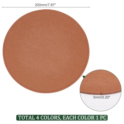 PH PandaHall 4 Colors Felt Bag Base Shaper, 7.9 inch Round Handbag Bottom Insert Stabilizer Purse Organizer Insert Bag Liner Board - size: 7.9 inch