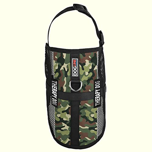 Dogline MaxAire Vest Therapy Dog Removable Patch Adjustable Harness Reflective for Puppies Small Medium and Large Dogs 17 by 21 Inch Girth Green Camo - color: Green Camo, size: Girth 17 by 21"