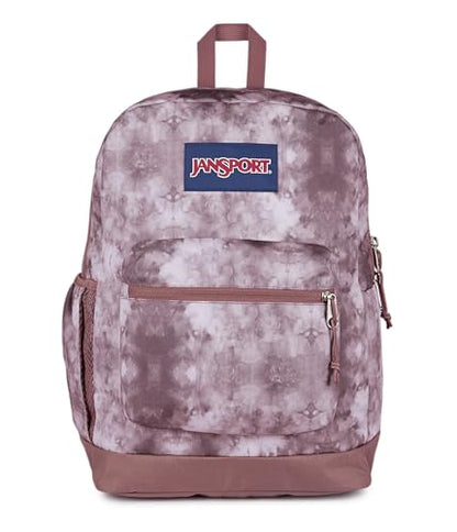 JanSport Cross Town Plus Backpack - Large Main Compartment, Side Water Bottle Pocket, 15-Inch Padded Laptop Sleeve - Ice Dye - color: Ice Dye Mahogany Haze/White