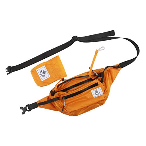 4Monster Hiking Waist Packs Portable,Water Resistant Fanny Bag with Adjustable Strap,Lightweight Crossbody Chest Bag Slim Bag - color: Orange