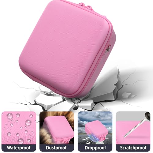 Camera Case for VJIANGER/VETEK/NIKICAM/Yatao 4K Vlogging Camera,Carrying Case Holder for 4K Vlogging Camera and Accessories(Pink Case) - color: Pink Case