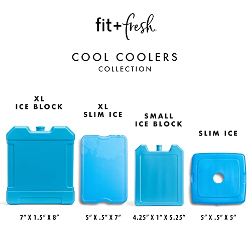 Cool Coolers by Fit + Fresh, XL Cooler Ice Block, Large and Powerful Ice Pack, Perfect for Insulated Cooler, Beach Bag, Backpack Cooler & Travel, 1PK, Blue - size: Large Cooler Ice