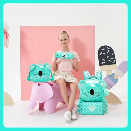 Meetbelify Kids School Backpacks for Girls Boys Backpack with Lunch Bag for Elmentary Students - color: 01 A koala