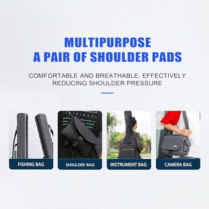 Antigravity Shoulder Strap Pad, Breathable Decompression Cushion with 3D Airbags, Universal Bag Strap Comfort Pad, Black