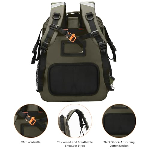 Madical Bag Empty First Aid Bag First Responder Trauma Backpack,Medical Backpack,Medical Emergency Kits Storage for EMT, EMS - color: Green