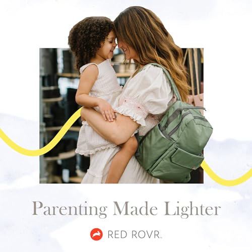 RED ROVR Roo Lightweight 1 LB Diaper Bag Backpack | 11 organizational pockets| Durable & Water-Resistant (Sage) - color: Sage