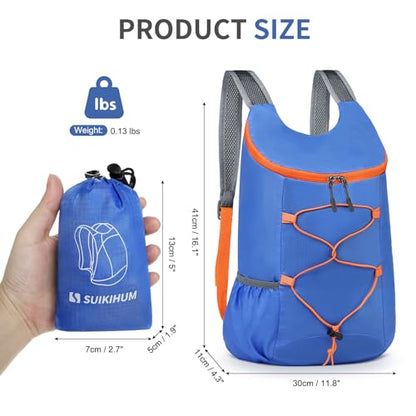 20L Small Hiking Backpack Lightweight Packable Daypack Blue - color: Blue