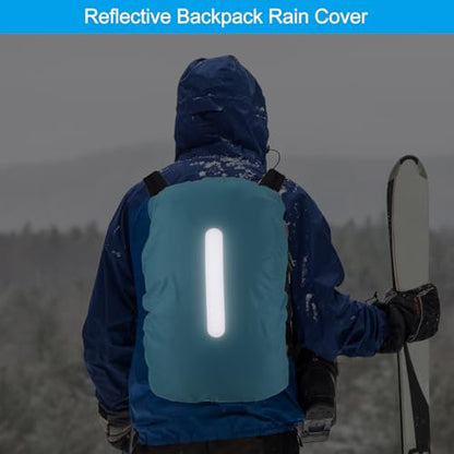 PATIKIL Waterproof Backpack Rain Cover, Non-Slip Backpack Cover with Vertical Reflective Strap Stay Dry for Hiking, Camping, Hunting - color: Light Blue, size: Medium
