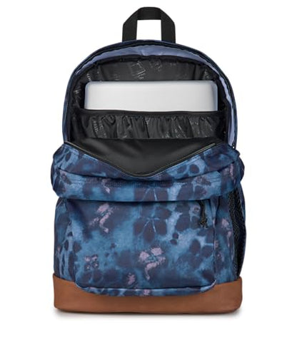 JanSport Cool Backpack with 15-inch Laptop Sleeve, Large Computer Bag Rucksack with 2 Compartments, Ergonomic Straps, Ghostly Florals - color: Ghostly Florals Navy/Purple/Pink